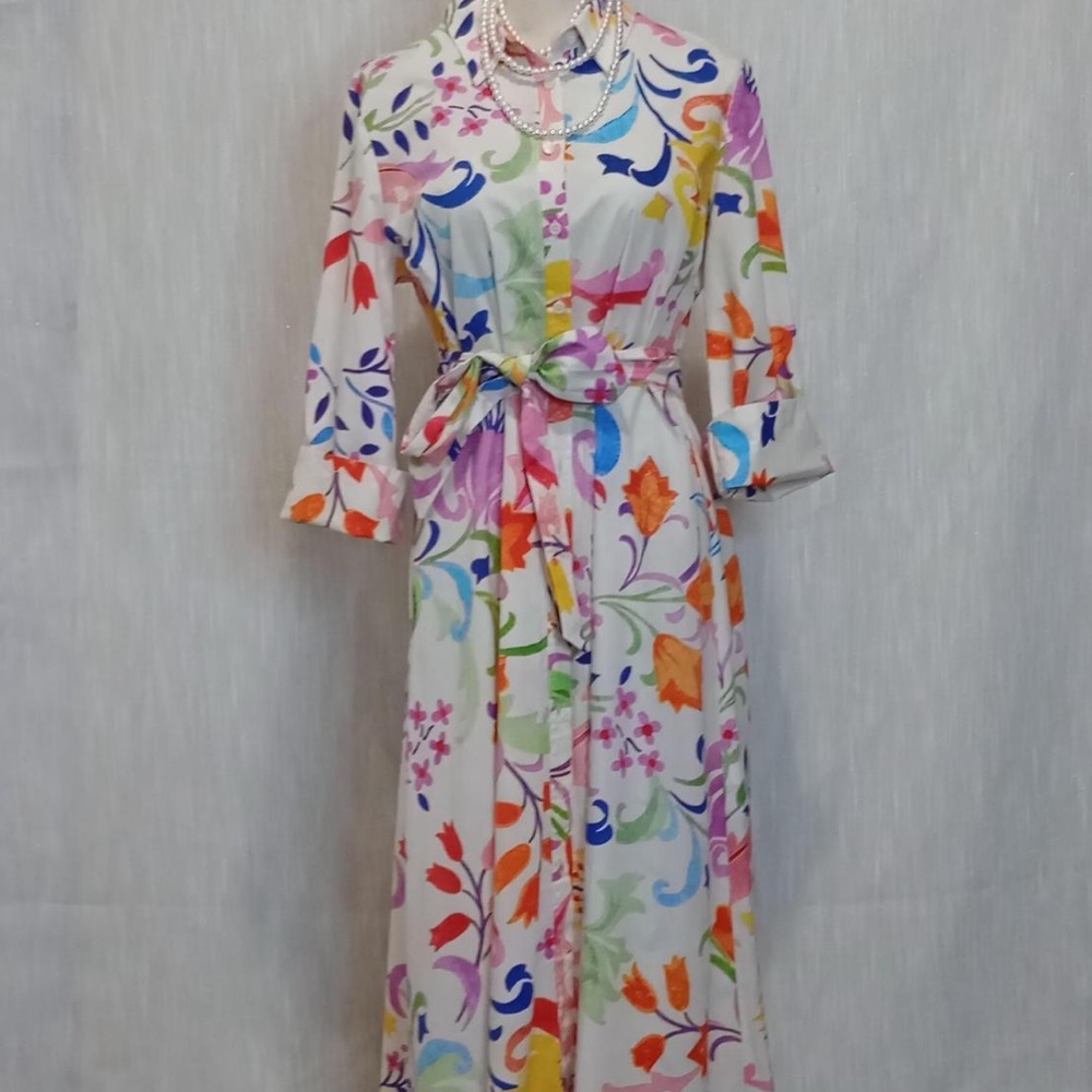Zara Multicolor Floral Maxi Dress